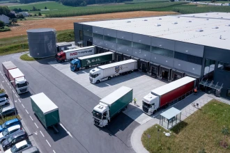 Halle mit LKW