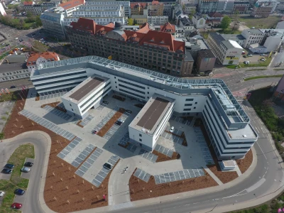 Bild zum Projekt Neubau Service Center Telekom Leipzig